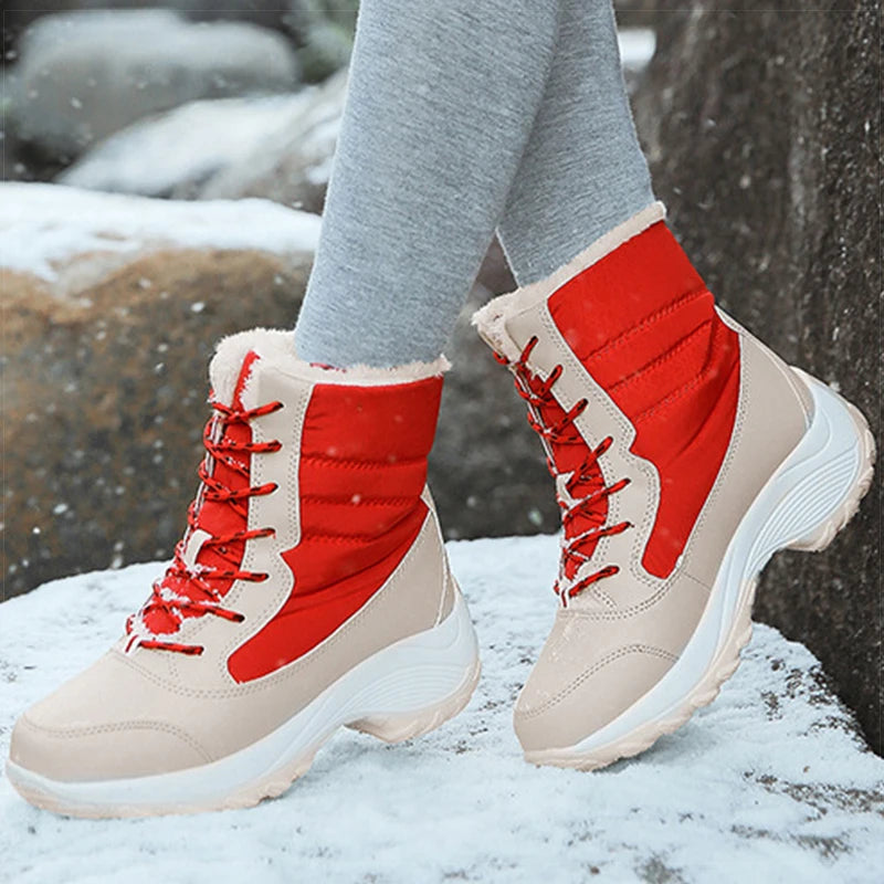 Women's Winter Boots Warm Fur With Heels