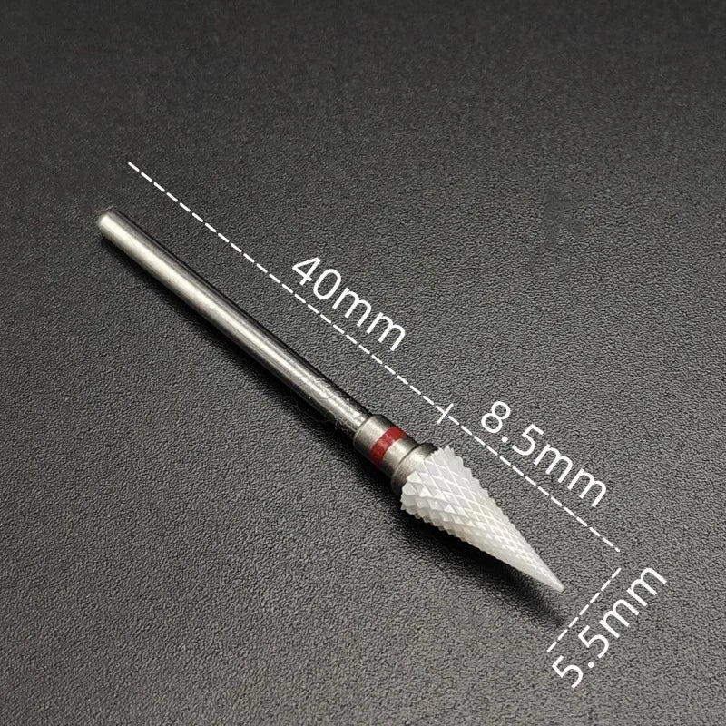 Ceramic Carbide Nail Drill Bit for Manicure & Pedicure – Electric Rotary Burr Cutter