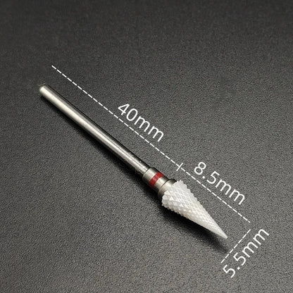 Ceramic Carbide Nail Drill Bit for Manicure & Pedicure – Electric Rotary Burr Cutter