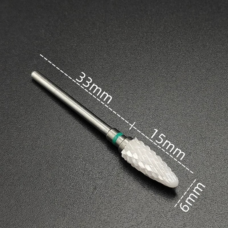 Ceramic Carbide Nail Drill Bit for Manicure & Pedicure – Electric Rotary Burr Cutter