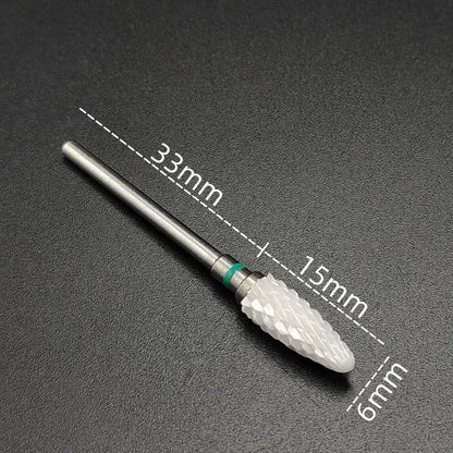 Ceramic Carbide Nail Drill Bit for Manicure & Pedicure – Electric Rotary Burr Cutter