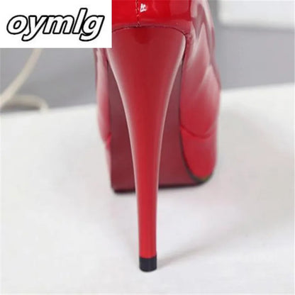 Women 10cm high waterproof platform heels