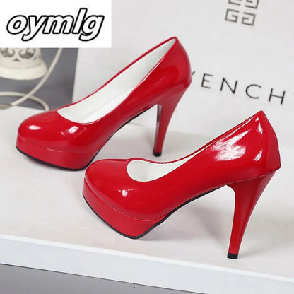 Women 10cm high waterproof platform heels