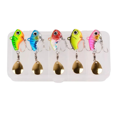 5pcs Metal VIB Spinner Fishing Lures Set 5g-20g – Trout, Spoon, Jig, Winter Baits