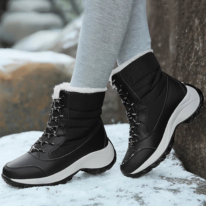 Women's Winter Boots Warm Fur With Heels