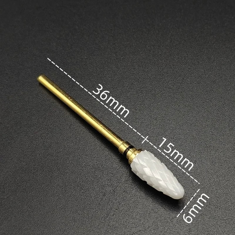 Ceramic Carbide Nail Drill Bit for Manicure & Pedicure – Electric Rotary Burr Cutter