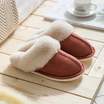 Womens Winter Warm Home Fur Slippers