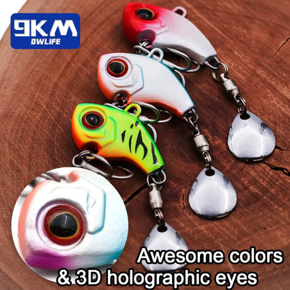 VIB Crankbait Spinner Spoons – 9–16g Sinking Fishing Lures for Bass & Jigs