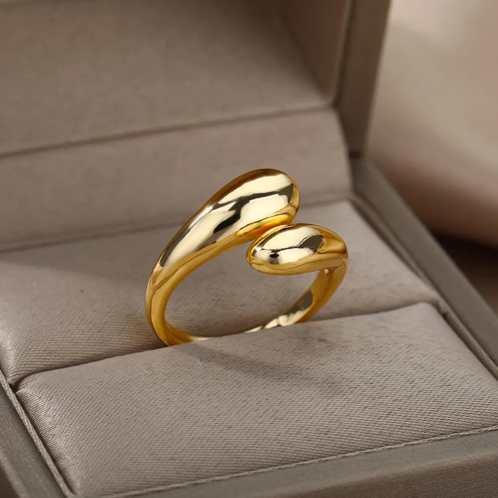 Stainless steel Rings for Women Gold Color