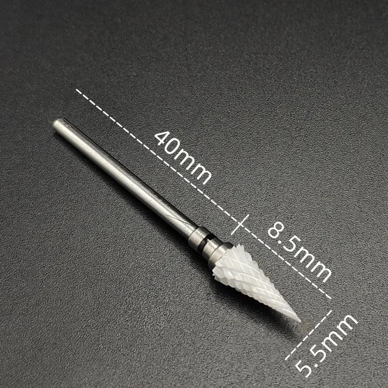 Ceramic Carbide Nail Drill Bit for Manicure & Pedicure – Electric Rotary Burr Cutter