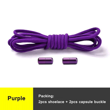 Shoe Laces Round Color Metal Lock