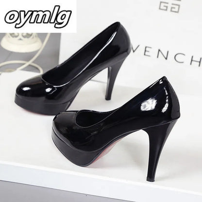 Women 10cm high waterproof platform heels