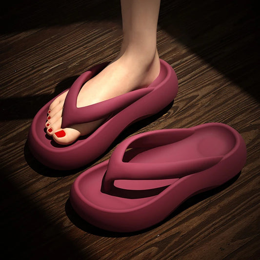 Thick Slippers Increased Height Beach Women's Slippers - Himalaya Store
