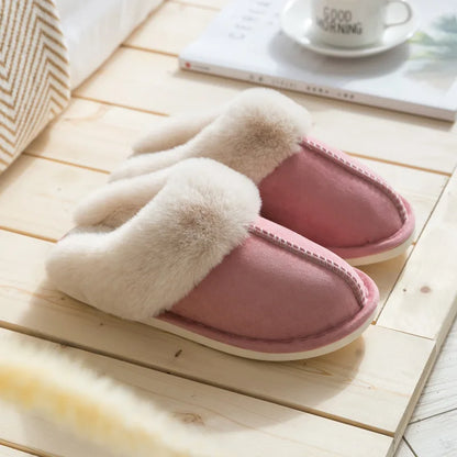 Womens Winter Warm Home Fur Slippers