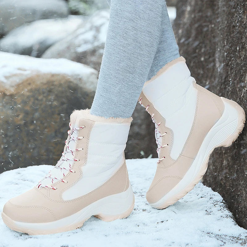 Women's Winter Boots Warm Fur With Heels
